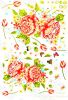 Geminate Flower - Wall Decals Stickers Appliques Home Dcor - HEMU-AM-9021