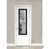 Over-The-Door Mirror, Black With Pewter, 17" X 53" - Black With Pewter