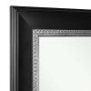 Over-The-Door Mirror, Black With Pewter, 17" X 53" - Black With Pewter