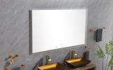 60x 36Inch LED Mirror Bathroom Vanity Mirror with Back Light, Wall Mount Anti-Fog Memory Large Adjustable Vanity Mirror - as Pic