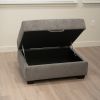 Scottsdale Grey Storage Ottoman - as Pic