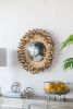 27" in Sunburst Design Wall Mirror Decorative Golden Finish for Entryway, Modern Living room - as Pic