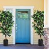 6 Feet Artificial Ficus Silk Tree - green