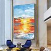 100% Hand Painted Abstract scenery Oil Painting On Canvas Wall Art Frameless Picture Decoration For Live Room Home Decor Gift - 90x120cm