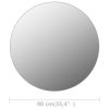 Frameless Mirror Round 35.4" Glass - Silver