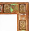 Mirror with Buddha Cladding 19.7"x43.3" Solid Reclaimed Wood - Brown