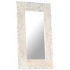 Mirror White 31.5"x19.7" Solid Mango Wood - White