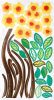 Flower & Leaf - Wall Decals Stickers Appliques Home Decor - HEMU-HL-907