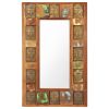 Mirror with Buddha Cladding 19.7"x31.5" Solid Reclaimed Wood - Brown