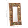 Mirror with Buddha Cladding 19.7"x31.5" Solid Reclaimed Wood - Brown