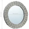 Mirror 23.6" Wicker - Brown