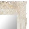 Mirror White 31.5"x19.7" Solid Mango Wood - White