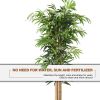 5-Feet Artificial Bamboo Silk Tree Indoor-Outdoor Decorative Planter - Bamboo