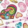 Colorful Hearts - Large Wall Decals Stickers Appliques Home Decor - HEMU-HL-5822