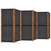 6-Panel Room Divider Black 165.4"x70.9" - Black