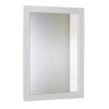 Wall Mount Mirror 11.8x15.7Inch Wood-Like Frame Rectangle Modern Hanging Mirror for Bathroom Bedroom Living Room - 30_40CM - White