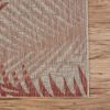 Home Decor Indoor/Outdoor Accent Rug Touch Of Palm Accent Rug - Red | Beige - 7'9" X 9'5"