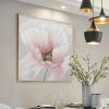 Hand Painted Oil Painting Pink flower Rosebush On Canvas Living Room Hallway Bedroom Luxurious Decorative Painting - 150x150cm - 01