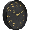 Westclox 12" Black & Gold Modern Analog QA Wall Clock - Westclox