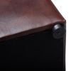 16 Inch Ottoman Pouffe Storage Box Lounge Seat Footstools - brown