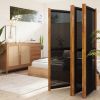 5-Panel Room Divider Black 137.8"x70.9" - Black