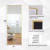 Full Length Mirror Hanging or Tilting Rectangular Floor Mirror Wall Mirror Door Mirror 16"x 50"; Gold - Gold - Aluminum alloy and float glass