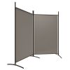 2-Panel Room Divider Anthracite 68.9"x70.9" Fabric - Anthracite