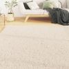 Washable Rug Soft Shaggy Beige 63"x90.6" Anti Slip - Beige