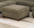 Contemporary 1pc OTTOMAN Tan Color Chenille Fabric Modular Corner wedge Sofa Living Room Furniture - as Pic