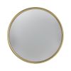 D15" Gold Round Mirror, Circle Mirror with Iron Frame for Living Room Bedroom Vanity Entryway Hallway - as Pic