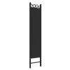 5-Panel Room Divider Black 78.7"x78.7" Fabric - Black