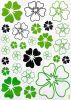 Green Petals - Large Wall Decals Stickers Appliques Home Decor - HEMU-HL-5841