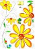 Hand painted Floral - Wall Decals Stickers Appliques Home Dcor - HEMU-JM-8247