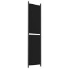 4-Panel Room Divider Black 78.7"x86.6" Fabric - Black