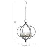 DecMode 6 Holder Black Metal Hanging Candelabra - DecMode