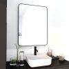 24 x 32 Inch Bathroom Mirror Black Aluminum Frame - as Pic