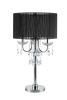 29.5"H BLACK/CHROME CRYSTAL INSPIRED TABLE LAMP (1PC/CTN) (1.58/9.10) - as Pic