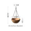 Planter Hangers Flower Plant Pot Metal Hanging Flower Basket with Coconut Coir Liner - 12 inch