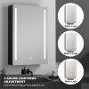 30x20 inch LED Bathroom Medicine Cabinet Surface Mounted Cabinets With Lighted Mirror - as Pic