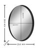 ONLY PICK UP 24" Metal Round Wall Mirror Black Bathroom Entryway Mirror - Black