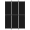 3-Panel Room Divider Black 59.1"x86.6" Fabric - Black