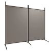 2-Panel Room Divider Anthracite 68.9"x70.9" Fabric - Anthracite