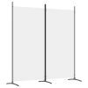 2-Panel Room Divider White 68.9"x70.9" Fabric - White