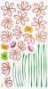 Happy Flowers - Wall Decals Stickers Appliques Home Decor - HEMU-HL-1215