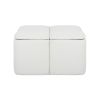 Stout Contemporary Storage Ottoman in Cream Fabric by LumiSource - as Pic