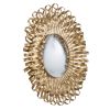 27" in Sunburst Design Wall Mirror Decorative Golden Finish for Entryway, Modern Living room - as Pic