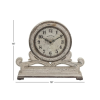 DecMode 15" White Wood Scroll Clock - DecMode