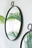 24" x 27" Wall Mirror with Black Frame, Contemporary Minimalist Accent Mirror for Living Room, Foyer, Entryway, Bedroom - as Pic