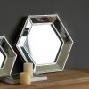 20" x 18" Hexagon Wall Mirror with Contemporary Glass Design, Home Decor Accent Mirror for Living Room, Entryway, Bedroom - as Pic