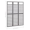 3-Panel Room Divider/Trellis Solid Fir Wood Gray 47.6"x70.9" - Grey